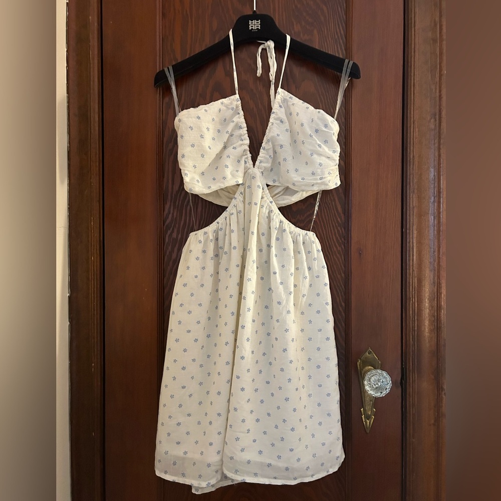 American Eagle Floral Mini Dress with Cutouts Medium